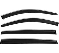 Дефлекторы окон Defly Li L7, 2022-н.в., хромированный молдинг DSLIXL72232-FCr