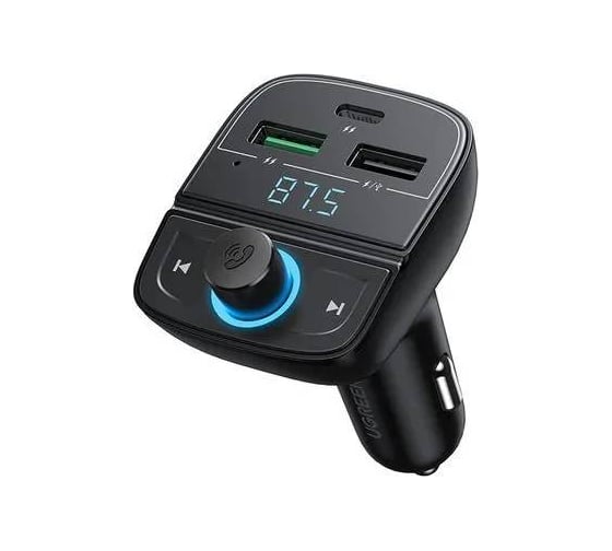 Зарядное устройство автомобильное CD229 FM и Bluetooth Transmitter и Car Charger + TF Slot. Цвет: черный Ugreen 80910