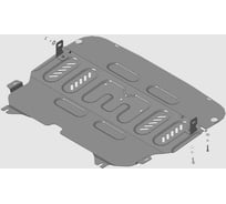 Защита стальная MOTODOR 2 мм Д,КПП Citroen C3, V=1.5D, FWD, 2016-2020 71602