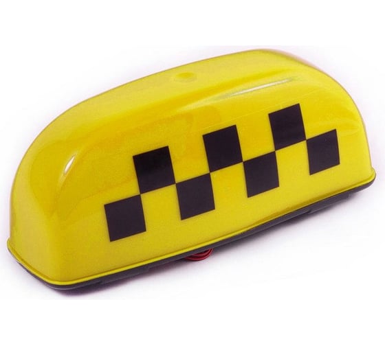 Фонарь-шашечки DolleX ТАКСИ 250x105x95 мм, 4 магнита, 3 светодиода, желтый FTX-01