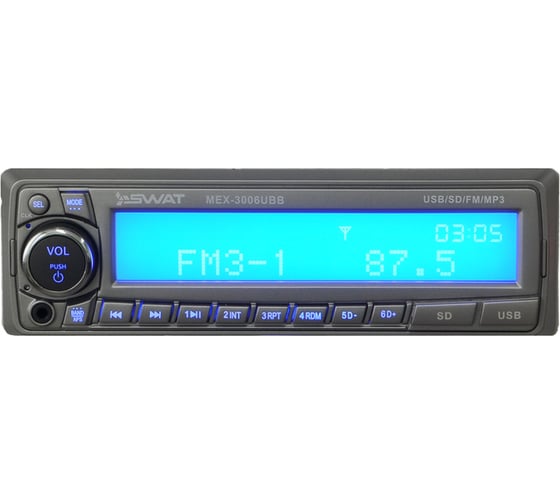 МР3-ресивер SWAT MEX-3006UBB УТ000009550 1