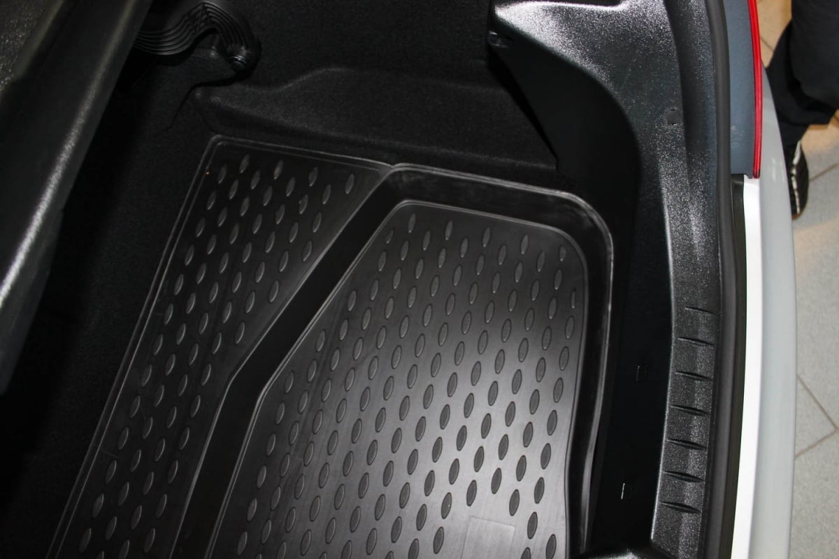 Tapis De Coffre Sur Mesure Pour Mercedes SLK R171 (2004-2020) - Caoutchouc Antidérapant - Protection Haute Bordure - Noir - 12