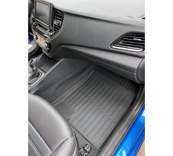 Коврики в салон SRTK 3D LUX резиновые, для Hyundai Solaris II 2017- г.в. 3D.HY.SOL.17G.02077