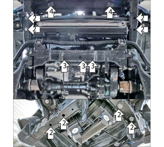 Стальная защита MOTODOR 3 мм Р Oting Paladin, V=2,0, с 2023 г. MOTODOR 18603