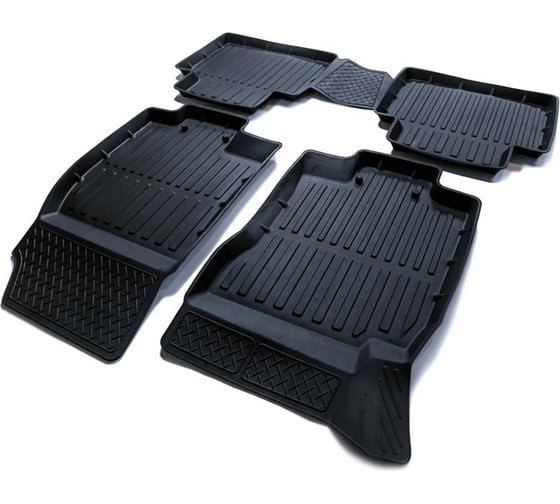 Резиновые коврики SRTK 3D PREMIUM в салон Nissan X-Trail III 2015- PR.NS.X.TR.15G.02X62