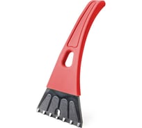 Скребок для снега AUTOPROFI 10х25 см, усиленный, чёрный/красный SC-1419 BK/RD