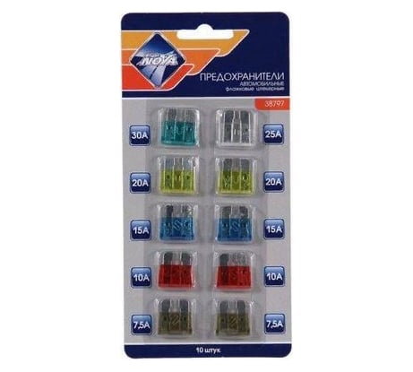 Флажковые предохранители Nova Bright MAXI 7,5А-30А 39935