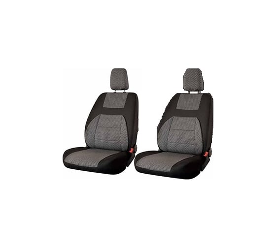 Чехлы на сиденья SKYWAY LADA LARGUS с 2012 г.в., 2-местный, жаккард, 6 предметов, темно-серый, левый руль V015-2-2