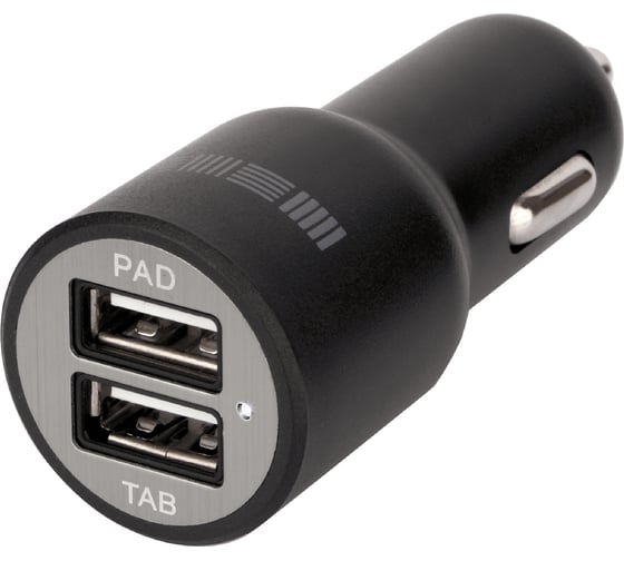 Автомобильное зарядное устройство Interstep RT 2хUSB, 2.4 A + 2.4 A, LED-подсветка B201 31399 1