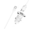 Автомобильное ЗУ BOROFONE 2хUSB-А, 2.4A + кабель AM-Type-C 1 м, белый 23752-BZ12tW 1