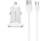 Автомобильное ЗУ BOROFONE 2хUSB-А, 2.4A + кабель AM-Type-C 1 м, белый 23752-BZ12tW 3