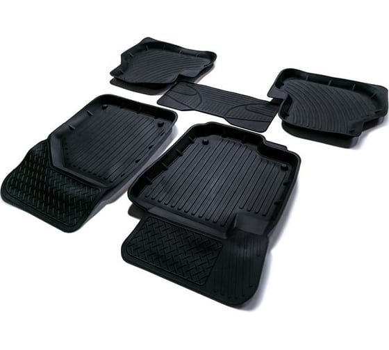 Резиновые коврики SRTK 3D PREMIUM в салон Volkswagen Polo HB 2010-2014 PR.W.POL.HB.10G.02023 1