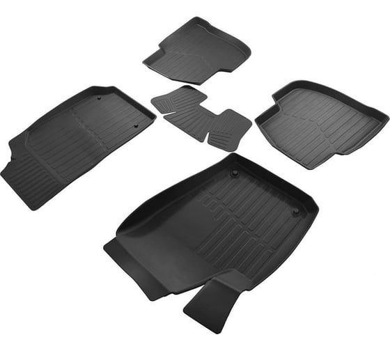 Резиновые коврики SRTK 3D PREMIUM в салон Volkswagen Polo SD 2009- низкий борт PR.NB.W.POL.SD.09G.02024 1