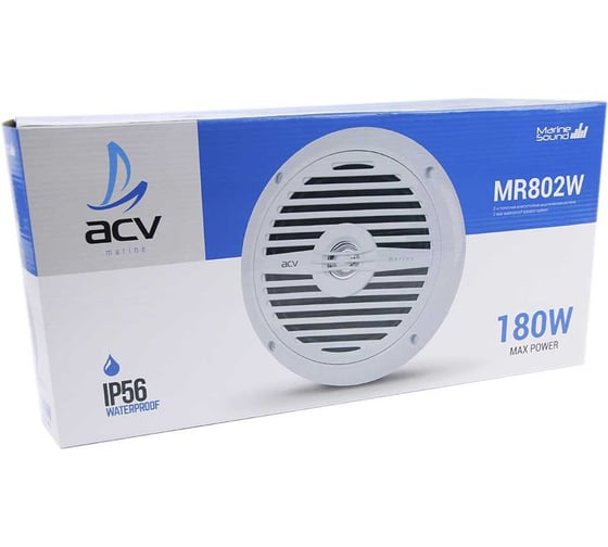 Морская акустика ACV 80Вт, 8" (20см), 2-х плоскостная MR802W