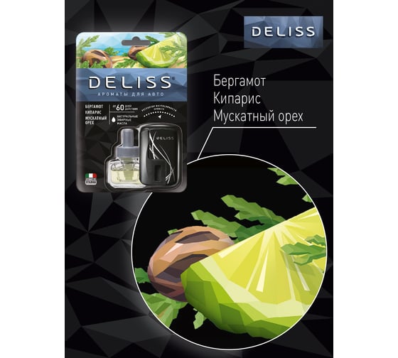 Автомобильный ароматизатор DELISS Comfort 12 New design комплект AUTOC008.01/01