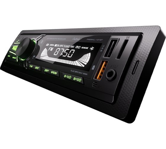 Ресивер AurA USB/SD/MMC 4x36w, FLAC, 2xUSB/micro SD/BT, APP, 1 RCA, зелёная подсветка FIREBALL-101BT