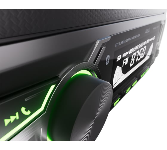 Ресивер AurA USB/SD/MMC 4x36w, FLAC, 2xUSB/micro SD/BT, APP, 1 RCA, зелёная подсветка FIREBALL-101BT
