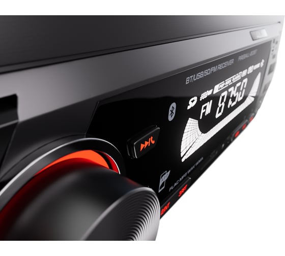 Ресивер AurA USB/SD/MMC 4x51w, FLAC, 2xUSB/micro SD/BT, APP, 2 RCA, красная подсветка FIREBALL-203BT