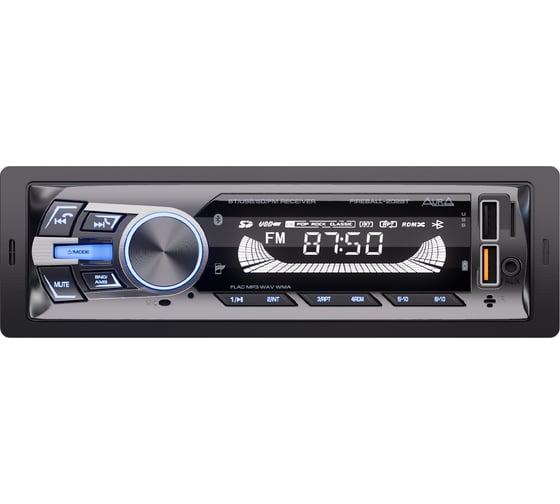 Ресивер AurA USB/SD/MMC 4x51w, FLAC, 2xUSB/micro SD/BT, APP, 2 RCA, синяя подсветка FIREBALL-202BT