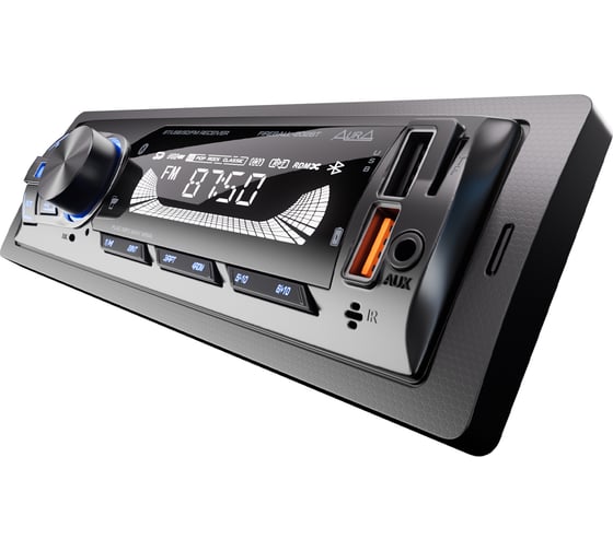 Ресивер AurA USB/SD/MMC 4x51w, FLAC, 2xUSB/micro SD/BT, APP, 2 RCA, синяя подсветка FIREBALL-202BT