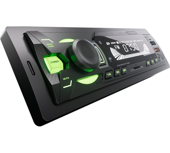 Ресивер AurA USB/SD/MMC 4x36w, FLAC, 2xUSB/micro SD/BT, APP, 1 RCA зелёная подсветка FIREBALL-105BT 1