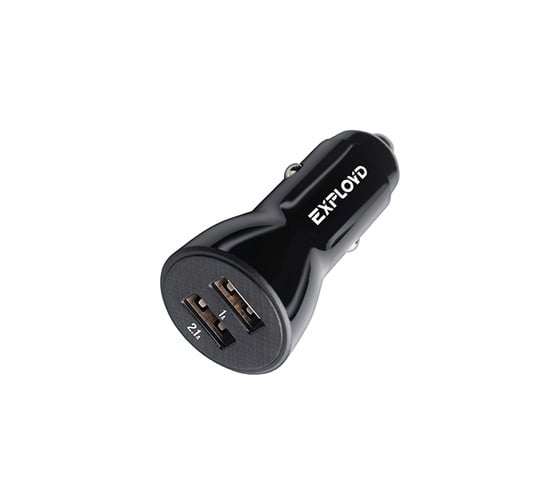 Автомобильное зарядное устройство Exployd 2 USB черный EX-Z-1129