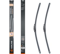 Комплект щеток стеклоочистителя AIRLINE 530/480мм (21/19) бескаркасные PREMIUM с креплением Side Pin 22 мм, 2 штуки AWBM013