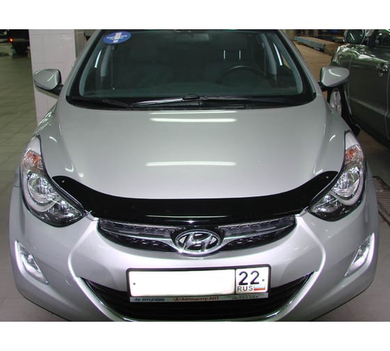 Дефлектор капота Sim HYUNDAI ELANTRA 2011- темный NLD.SHYELA1112