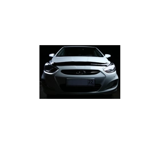 Дефлектор капота Sim HYUNDAI SOLARIS 2010- темный NLD.SHYSOL1012