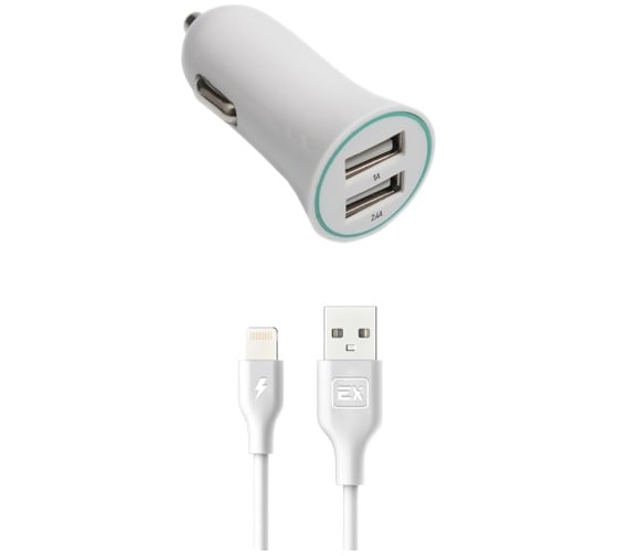 Автомобильное зарядное устройство Exployd 2 USB кабель 8-pin EX-Z-418