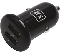 Автомобильное зарядное устройство 2 USB черный Exployd EX-Z-576