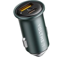 АЗУ VOLTME Cazo C30CA Car Charger, 30W, PD3.0, QC4+, зеленый D2015