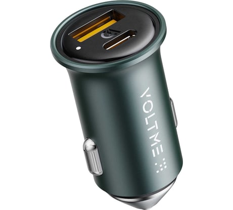АЗУ VOLTME Cazo C30CA Car Charger, 30W, PD3.0, QC4+, зеленый D2015