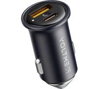 АЗУ VOLTME Cazo C30CA Car Charger, 30W, PD3.0, QC4+, черный / темно синий D2014