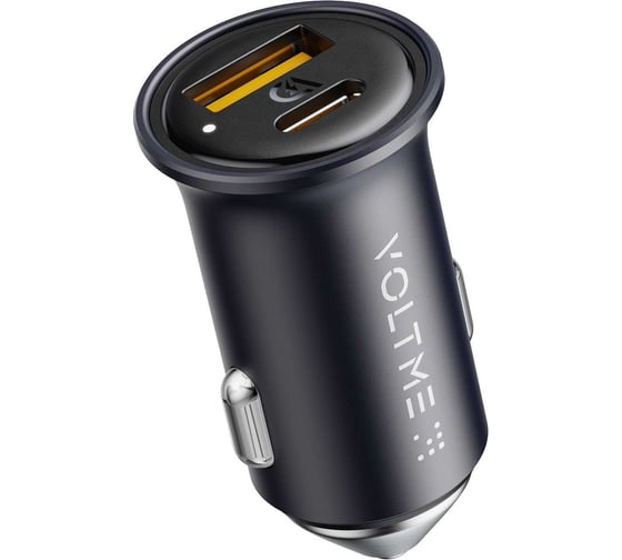 АЗУ VOLTME Cazo C30CA Car Charger, 30W, PD3.0, QC4+, черный / темно синий D2014 1