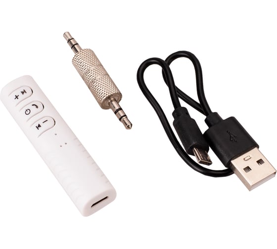 Адаптер AurA AUX разъём Mini 3,5mm jack, цвет белый ABT-902W 1