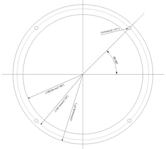 СЧ-драйвер AURA 8" (20 см), 4 Ом 90Hz-20kHz, 96 db, 121/241Вт, монт.глубина 88мм INDIGO-80