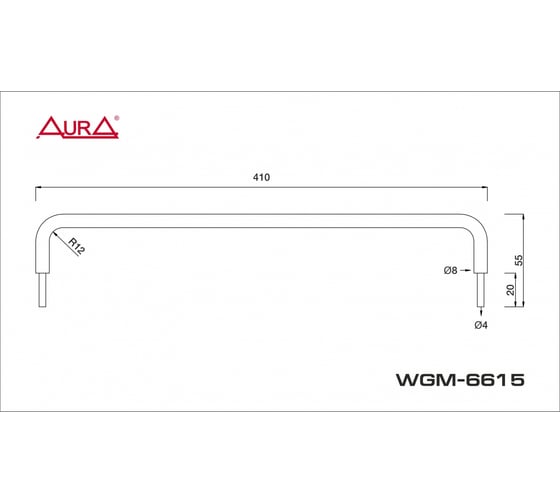Дуга защитная для акустики AURA 38см, металл WGM-6615