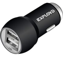 Автомобильное зарядное устройство Exployd 2 USB 2.4 A черный EX-Z-589
