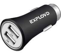 Автомобильное зарядное устройство Exployd 2 USB черный EX-Z-588