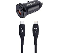 Автомобильное зарядное устройство Exployd PD 18 W 1 USB 1 Type-C черный EX-Z-1133