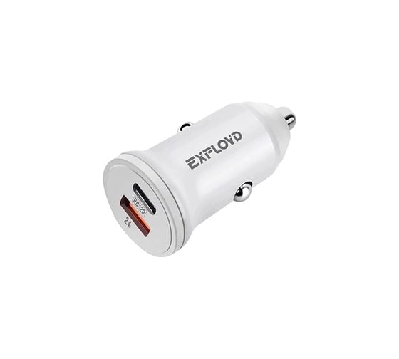 Автомобильное зарядное устройство Exployd 1 USB 1 PD Type-C белый EX-Z-1138 1
