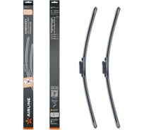 Щетки стеклоочистителя AIRLINE комплект 600/500мм (24/20) бескаркасные PREMIUM с креплением Push Button 16 мм, 2 штуки AWBM053