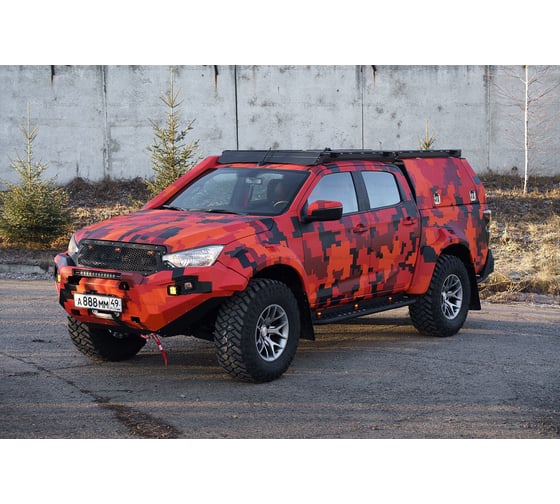 Бампер силовой передний STC ISUZU D-Max 2020+ AT35 c защитной дугой и противотуманными фарами STC-ID20-BF-C1-L1 AT35
