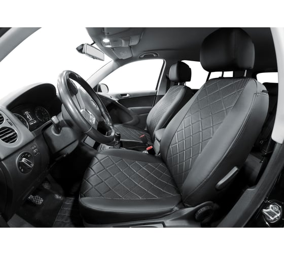 Авточехлы Rival Ромб (40/60) Volkswagen Tiguan (со столиком на передних спинках) 07-17, SC.5805.2