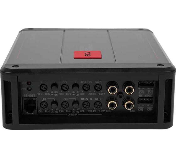 Усилитель ACV V2 4*80Вт/4-3-2 канал/4-2 Ом/HPF/LPF/BP/BassBoost/High Input/D class DX-4.80