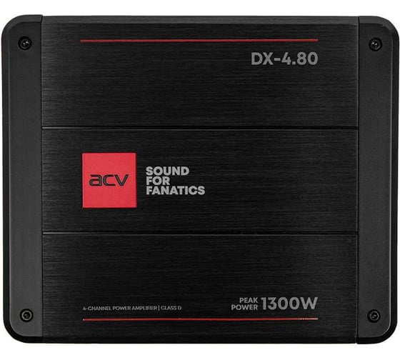 Усилитель ACV V2 4*80Вт/4-3-2 канал/4-2 Ом/HPF/LPF/BP/BassBoost/High Input/D class DX-4.80