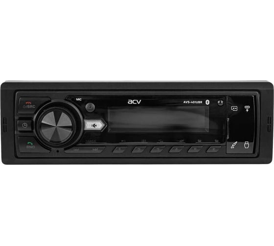 Магнитола ACV (1din/База 36мм/красная/Bluetooth/USB/TYPE-C/AUX/SD/FM/4*50) AVS-401UBR