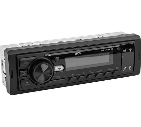 Магнитола ACV (1din/База 36мм/красная/Bluetooth/USB/TYPE-C/AUX/SD/FM/4*50) AVS-401UBR