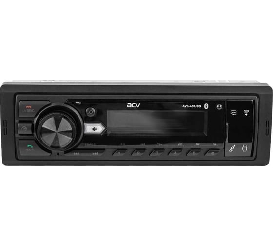 Магнитола ACV (1din/База 36мм/белая/Bluetooth/USB/TYPE-C/AUX/SD/FM/4*50) AVS-401UBW